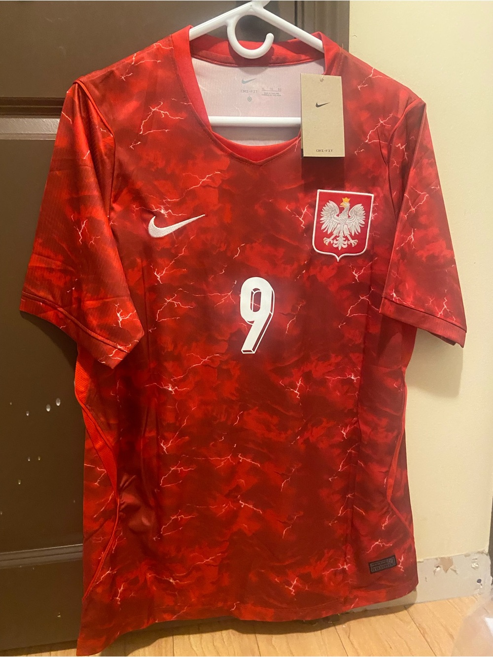 2026 Poland Lewandowski Red #9 Soccer Jersey